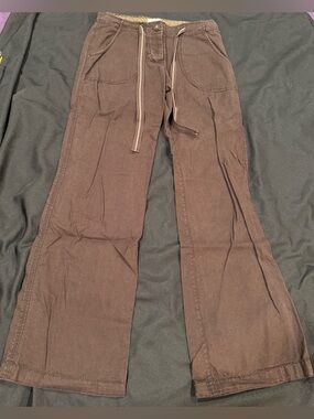 H&M Women’s Brown Drawstring Wide-Leg Pants